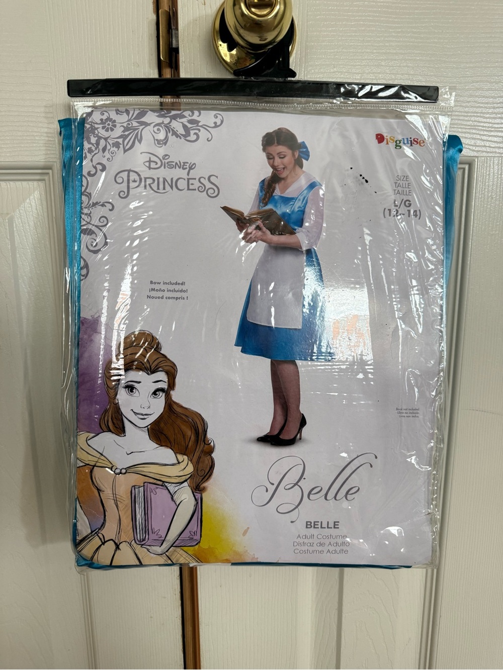 NIP Disney Princess Belle Blue Dress Adult Large 12-14 Costume